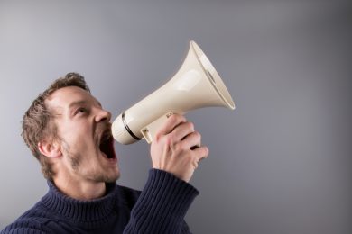 man-with-a-megaphone